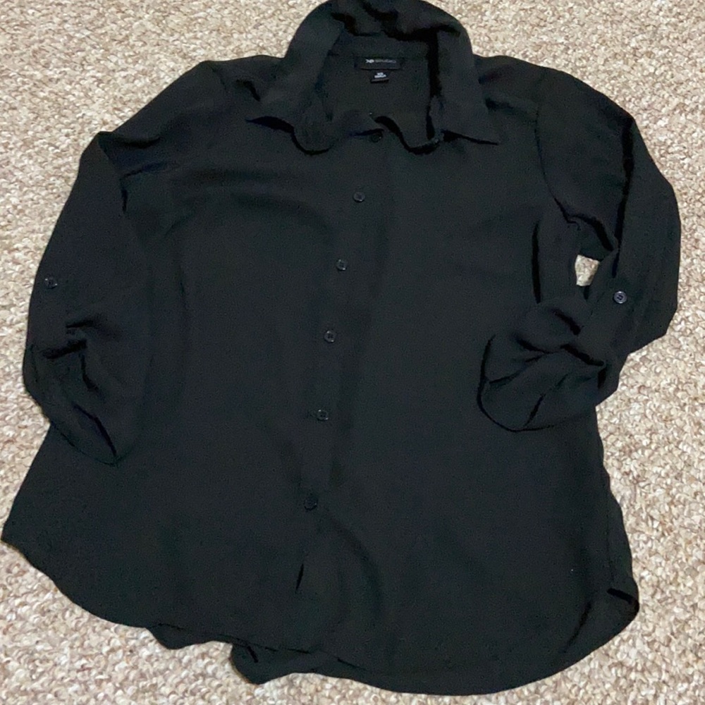 Black Button Down Blouse